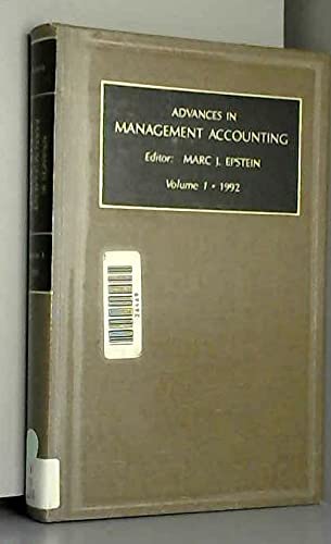 Stock image for Advances in Management Accounting for sale by ThriftBooks-Atlanta
