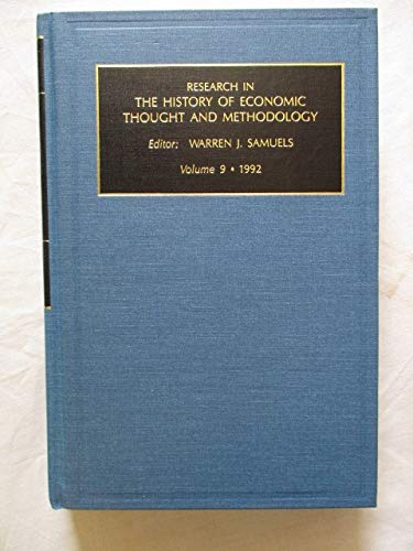 9781559384285: Research in the History of Economic Thought and Methodology: v. 9