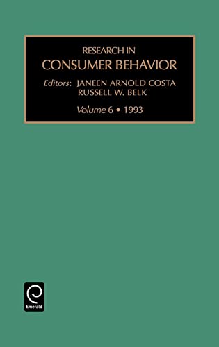 Research in Consumer Behaviour (Research in Consumer Behavior, 6) (9781559384971) by SHULTZ