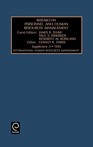 9781559387200: Research in Personnel and Human Resources Management: International Human Resources Management : Supplement 3 : 1993