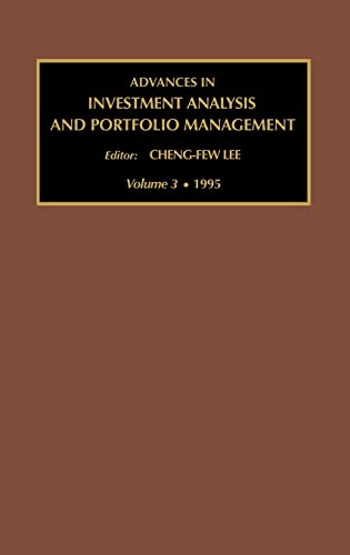 Stock image for Advances in Investment Analysis and Portfolio Management (Advances in Investment Analysis & Portfolio Management) for sale by Bookmonger.Ltd