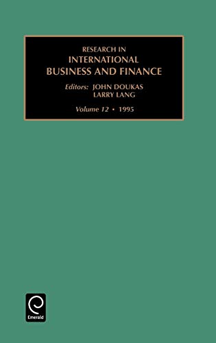 9781559389198: Research In International Business And Finance, Volume 12 (Research In International Business And Finance): Vol 12