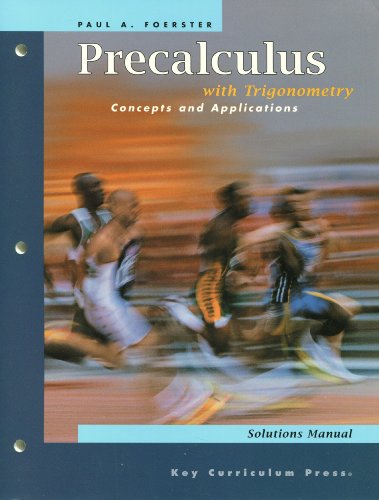 9781559533935: Precalculus with Trigonometry: Concepts and Applications