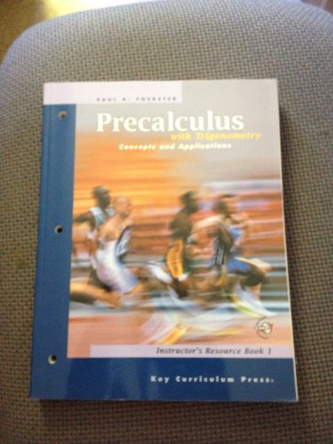 Stock image for Precalculus with Trigonometry (Concepts and Applications, Instructor's Resource Book 1) for sale by HPB-Red