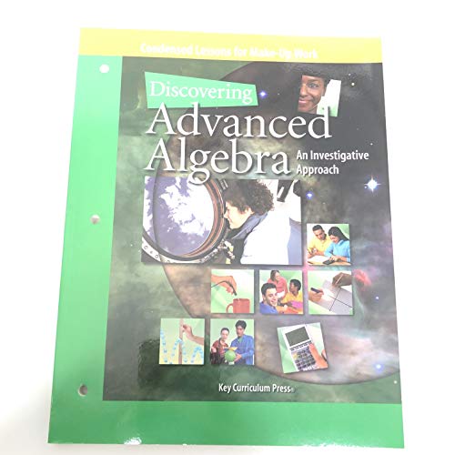 Immagine dell'editore per Condensed Lessons for Make-Up Work (Discovering Advanced Algebra: An Investigative Approach) venduto da ThriftBooks-Dallas