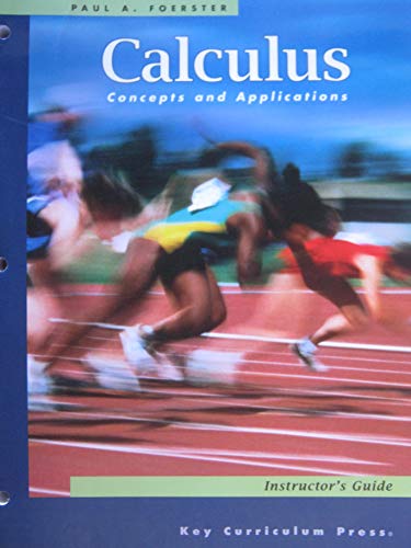 9781559536554: Calculus Concepts and Applications: Instructor's Guide