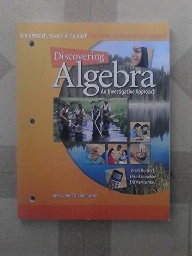 Beispielbild fr Discovering Algebra: An Investigative Approach, Condensed Lessons in Spanish zum Verkauf von SecondSale