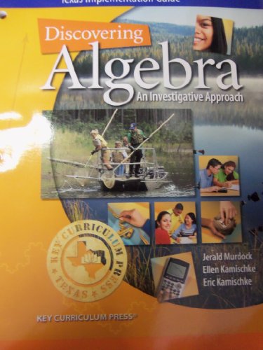Imagen de archivo de Discovering Algebra an Investigative Approach Texas Implementation Guide a la venta por HPB-Diamond