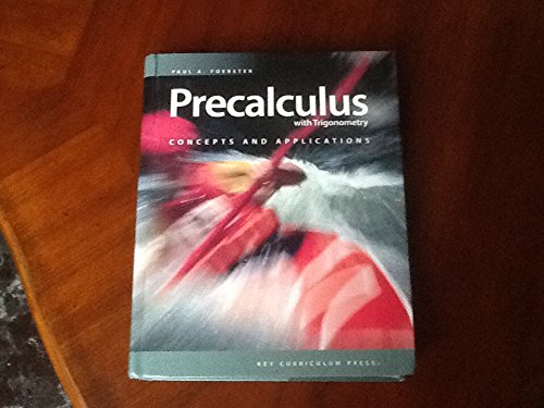 Imagen de archivo de Precalculus with Trigonometry: Concepts and Applications a la venta por SecondSale