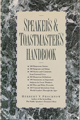 9781559580380: Speakers & Toastmasters Handbook