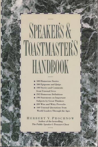 Imagen de archivo de Speaker's and Toastmaster's Handbook a la venta por ThriftBooks-Dallas