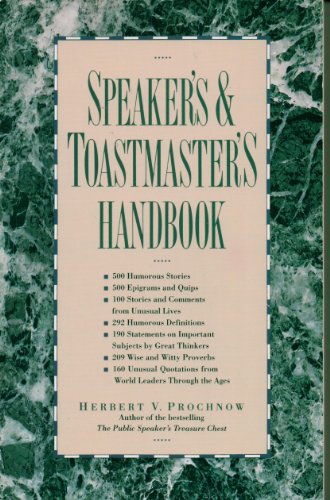 Stock image for Speaker's and Toastmaster's Handbook for sale by ThriftBooks-Dallas