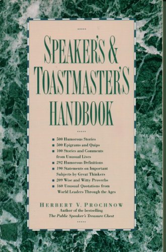 9781559581462: Speaker's and Toastmaster's Handbook