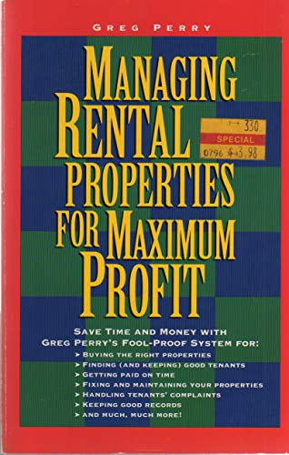 Stock image for Managing Rental Properties for Maximum Profit for sale by ThriftBooks-Dallas