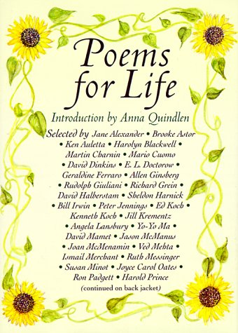 9781559702867: Poems for Life: Famous People Select Their Favorite Poem and Say Why It Inspires Them