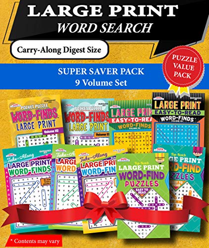 Super Saver LARGE PRINT Word Puzzle Pack-Set of 9 Carry-Along Digest Size Books - Kappa Books Publishers: 9781559930086 - AbeBooks