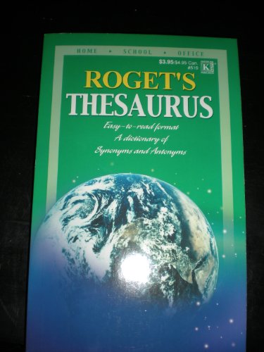 9781559931526: Roget's Thesaurus for Home School and Office by Kappa Books Publishers LLC (2012-12-01)