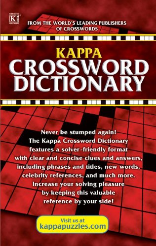 Beispielbild fr Kappa Crossword Dictionary zum Verkauf von Gulf Coast Books