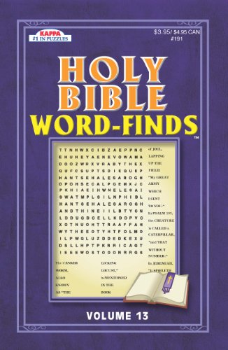 Holy Bible Word Find Puzzle Book-Vol. 13 (9781559938495) by Kappa Books Publishers