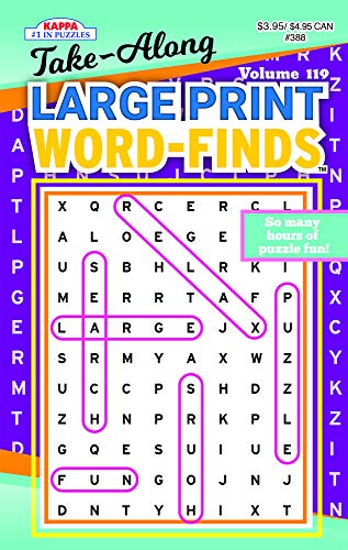 Take-Along Large Print Word Find Puzzle Book-Word Search Volume 119 (9781559939232) by Kappa Books Publishers