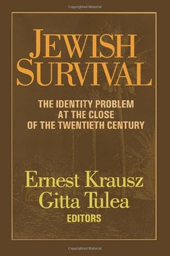 Beispielbild fr Jewish Survival: The Identity Problem at the Close of the Twentieth Century zum Verkauf von Dave's Books