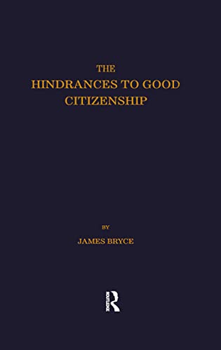 Beispielbild fr The Hindrances to Good Citizenship zum Verkauf von Wonder Book