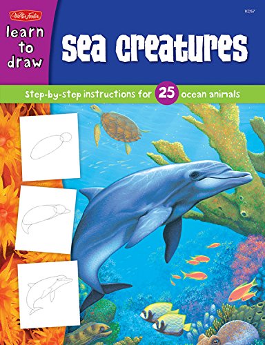 9781560108634: Sea Creatures: Step-By-Step Instructions for 25 Ocean Animals (Draw and Color)