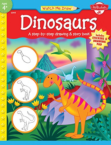 Beispielbild fr Dinosaurs: A Step-by-Step Drawing and Story Book (Watch me Draw) zum Verkauf von WorldofBooks