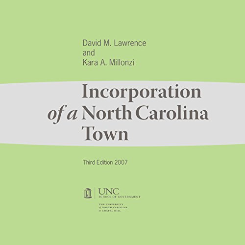 Stock image for Incorporation of a North Carolina Town for sale by Revaluation Books