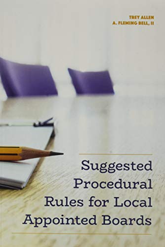 Beispielbild fr Suggested Procedural Rules for Local Appointed Boards zum Verkauf von Blackwell's