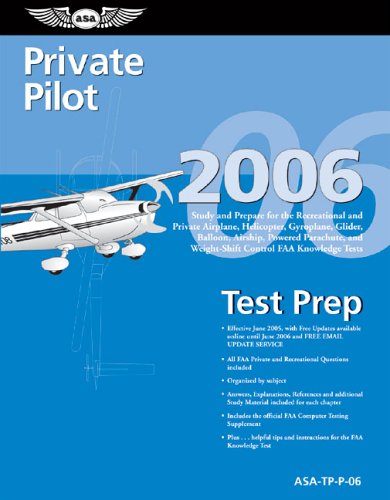 9781560275657: Private Pilot Test Prep 2006: Study And Prepare For The Recreational And Private Airplane, Helicopter, Gyroplane, Glider, Balloon, Airship, Powered Parachute, And Weight-Shift Conr