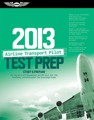 Stock image for Airline Transport Pilot Test Prep 2013: Study & Prepare for the Aircraft Dispatcher and Atp Part 121, 135, Airplane and Helicopter FAA Knowledge Exams for sale by ThriftBooks-Dallas