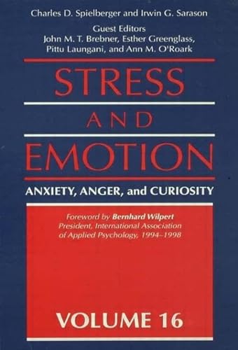 Stock image for Stress and Emotion: Anxiety, Anger, and Curiosity: Vol 16 for sale by Revaluation Books