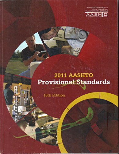 Imagen de archivo de AASHTO Provisional Standards - June 2011 a la venta por The Book Bin