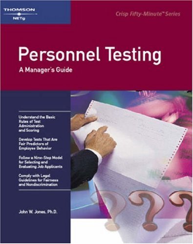 Beispielbild fr Crisp: Personnel Testing: A Manager's Guide a Manager's Guide zum Verkauf von ThriftBooks-Dallas