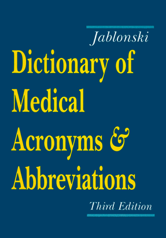 Stock image for Dictionary of Medical Acronyms and Abbreviations for sale by boyerbooks