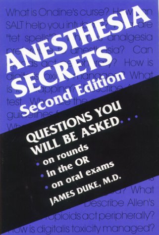 Beispielbild fr Anesthesia Secrets zum Verkauf von Better World Books