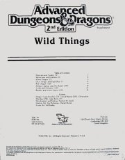 9781560760504: Wild Things (Advanced Dungeons & Dragons)