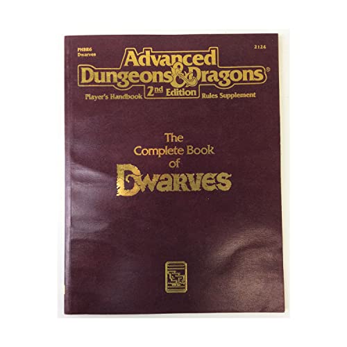 9781560761105: Complete Book of Dwarves (Advanced Dungeons and Dragons, 2nd Edition, Phbr6)