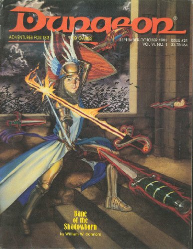 Stock image for Dungeon Adventures for Tsr Role-Playing Games : September/October, 1991 : Issue No. 31 (Dragon and Dugeon, Vol 6, No. 1) for sale by Ergodebooks