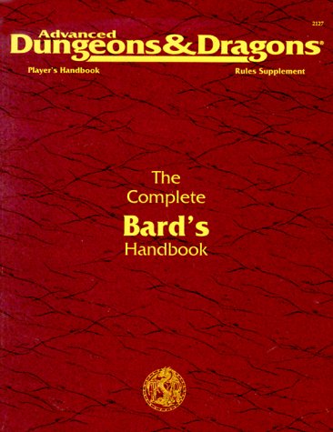 Stock image for The Complete Bard's Handbook: Player's Handbook Rules Supplement, PHBR7, 2nd Edition (Advanced Dungeons & Dragons) for sale by HPB-Diamond