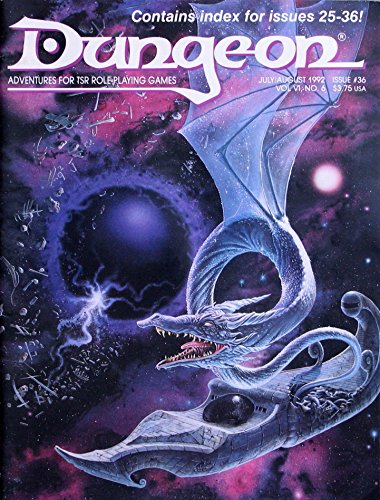 Beispielbild fr Dungeon Magazine: Adventures for TSR Role-Playing Games, Issue 36 (July-August, 1992) zum Verkauf von HPB-Emerald