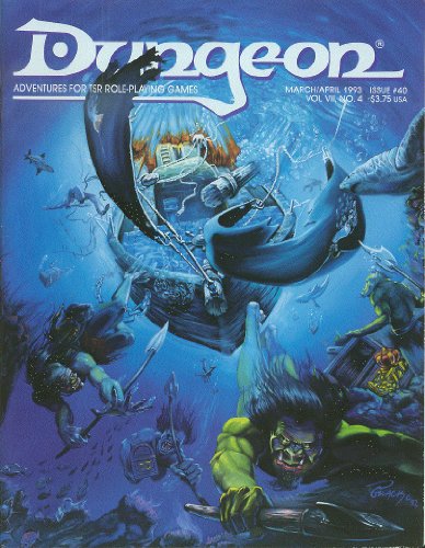 Beispielbild fr Dungeon: Adventures for Tsr Role-Playing Games, Issue No. 40, Vol. 7, No.4 zum Verkauf von HPB-Emerald