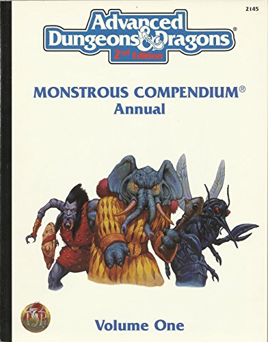 Imagen de archivo de Monstrous Compendium Annual, Volume 1 (Advanced Dungeons and Dragons, 2nd Edition) a la venta por HPB-Emerald
