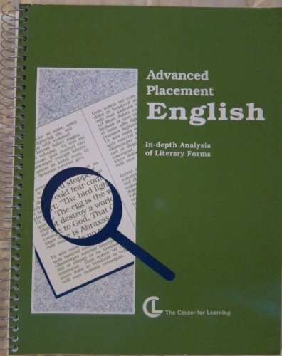 Beispielbild fr Advanced Placement English 2: In-Depth Analysis of Literary Forms zum Verkauf von HPB-Red