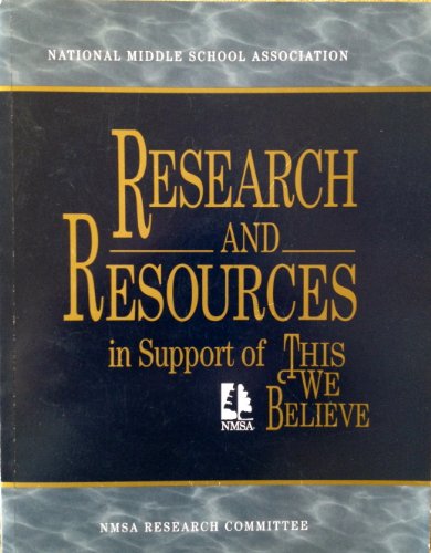 Stock image for Research and Resources in support of This We Believe for sale by RiLaoghaire