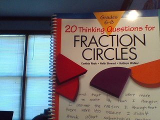 Beispielbild fr 20 Thinking Questions for Fraction Circles (Grades 6-8) zum Verkauf von HPB-Red