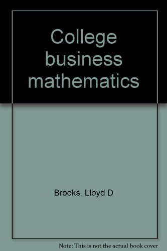 Stock image for College business mathematics for sale by SecondSale