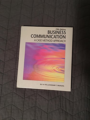Stock image for Business Communication : A Case Method Approach for sale by Better World Books