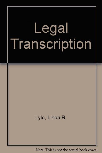 Stock image for Legal Transcription for sale by a2zbooks